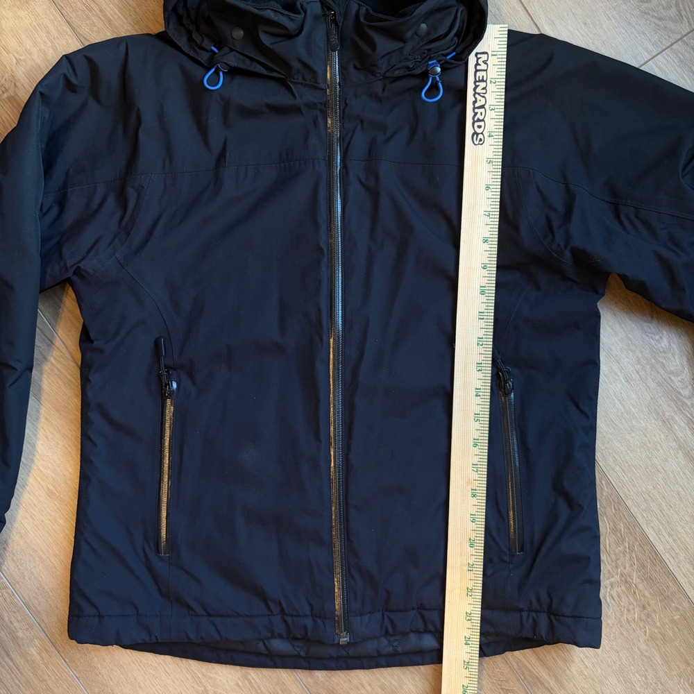 Lands End S Squall Womens Black Insulated Hooded Jacket Quilted Lining Small - Picture 9 of 11